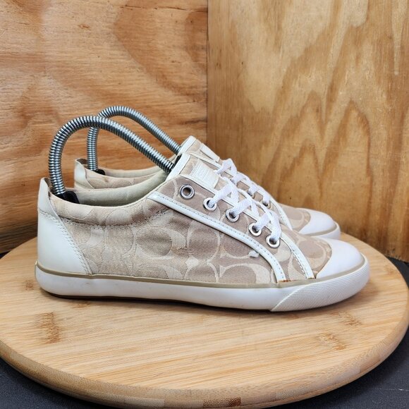 Coach Barrett Signature C Casual Canvas Sneakers - Picture 1 of 9